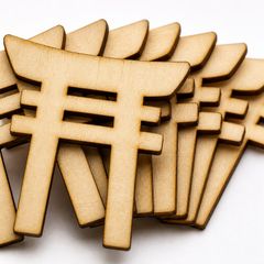 鳥居 木製パーツ 36個セット 未塗装 ハンドメイド素材
