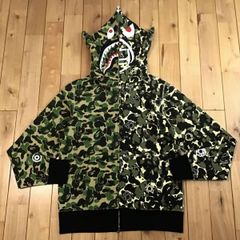 Blue Camo フルジップ パーカー Mサイズ a bathing ape BAPE full zip
