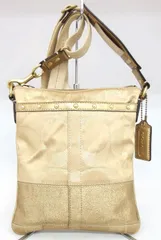 COACH 　Ｆ0867-42020　ショルダーバッグ　シグネチャー　スタッズ　キャンバス　ゴールド