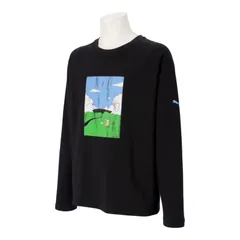 PUMA(プーマ) ESS ELEVATED MX ベビーテリー LS Tシャツ スポーツスタイル ウェア Ｔシャツ 638531、(01)Black