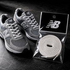 新品 New Balance シューレース 115cm ホワイト 純正 アクセサリー コットン 平紐 ニューバランス 靴紐 くつひも 白 綿 平型 平ひも LAM35776 交換用 カスタマイズ スニーカー スペアリフレッシュ メンズ レディース ユニセックス