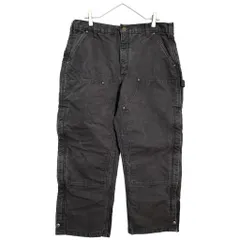 Carhartt カーハート ダック ダブルニー ペインターパンツ 大きいサイズ ブラック(メンズ W38 L28)中古 古着 Y9286