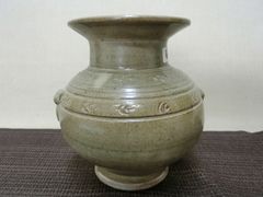 四耳壺 高さ20cm 志戸呂焼 白幡鳳悦作 四耳 祖母懐 - メルカリ