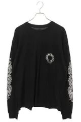 クロムハーツ  CH L/S /1 袖フローラルバックホースシュープリント長袖カットソー メンズ XL