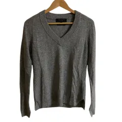 美品 rag & bone ラグ＆ボーン カシミヤ100％ Vネック ニット セーター XSサイズ グレー レディース 古着 中古 USED