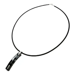 【中古】【保存袋付き】 TIFFANY&Co. ティファニー シルバー チタン 1837 バー ネックレス 17.2g ブラック 925/Ti刻印 613497 ネックレス