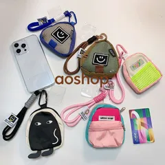 収納 ポーチ 携帯ケース イヤホンケース キーホルダー マルチファンクション DIY アクセサリー ポータブル