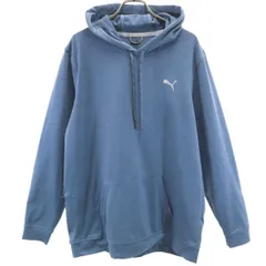 PUMA プーマ 長袖 スウェットパーカー S ネイビー系 プルオーバー メンズ 古着