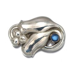 Georg Jensen ブローチ 123 ムーンストーン - メルカリ
