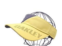 Oakley オークリー ゴルフ スポーツウェア ロゴ バイカラー サンバイザー キャップ size58/黄緑ｘチャコール ■■ メンズ