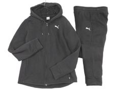 PUMA プーマ 裏起毛 ジップアップパーカー スウェットパンツ セットアップ sizeM/黒 ◇■ レディース