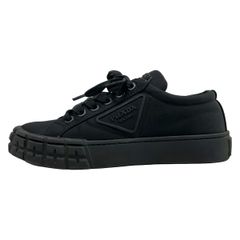 PRADA(プラダ) スニーカー 36 1/2 レディース - 黒 RE-Nylon/トライアングルロゴ
