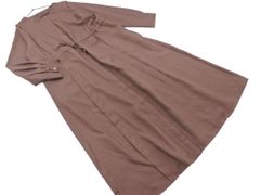 URBAN RESEARCH アーバンリサーチ ITEMS アイテムズ ウエストリボン タック マキシ ワンピース sizeF/ブラウン ◇■ レディース