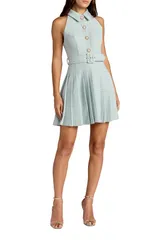 マックダガル レディース トップス ワンピース プリーツ ミニ ノースリーブ Mac Duggal Boucle Sleeveless Button Upleated Mini Dressage セー
