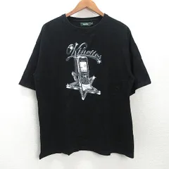 g■キネティクス/KINETICS プリントTシャツ/コットン【L】黒/men's/50【中古】■