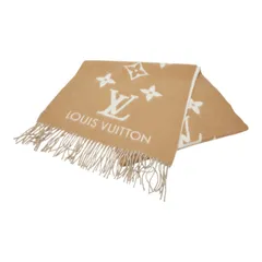 ルイ ヴィトン モノグラム エシャルプ レイキャビック マフラー M76067 ブラウン ベージュ系 カシミヤ レディース LOUIS VUITTON【228-88443】
