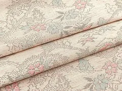 平和屋着物■上質な紬　風景花文　正絹　逸品　BAAX9712yc