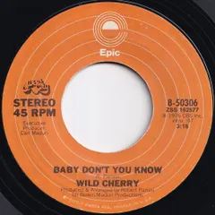 Wild Cherry Baby Don't You Know / Get It Up Epic US 8-50306 217532 SOUL FUNK ソウル ファンク レコード 7インチ 45