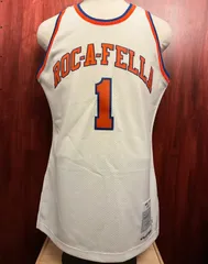 激レア 世界2003着限定 mitchell & ness × Roc-A-Fella Jay-Z 2023年復刻版 バスケットボール オーセンティックジャージ ホワイト M/40サイズ