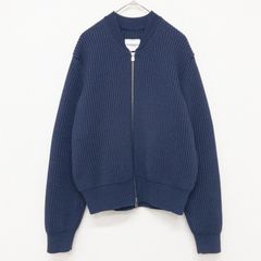 TAKAHIROMIYASHITA TheSoloist. タカヒロミヤシタザソロイスト ドライバーズニット ニットジャケット ブルゾン ニット リブ ジップ ウール ネイビー 日本製 メンズ 46 b01428