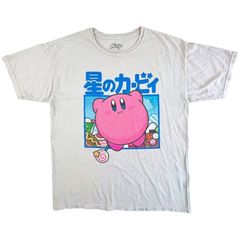 メキシコ製Kirby星のカービィ半袖TシャツゲームTシャツキャラクターTキャラ物ニンテンドー任天堂オフホワイト白ブルー青ピンクy2kアメカジグランパコアレトロvintageヴィンテージ60625