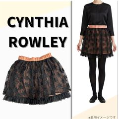 CYNTHIA ROWLEY シンシアローリー 花柄チュール ミニスカート