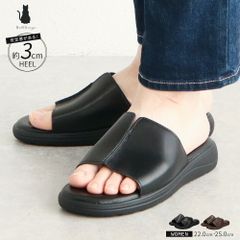 【新品】 Belle Scarpe サンダル レディース オープントゥ カバードサンダル ミュール つっかけ ローヒール 軽量 履きやすい スライドサンダル オフィス 旅行 黒 ブラック ブラウン ベルスカルパ 557-1006