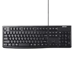 【数量限定】バッファロー キーボード 有線 USB接続 ロングケーブル ブラック BSKBU108LBK 送料無料