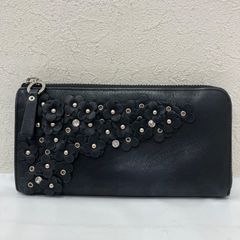 アンテプリマ フォラータ 長財布 ブラック 黒 花 革 レザー - メルカリ