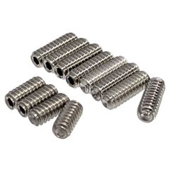 YJB PARTS ストラト用 弦高調整イモネジ ステンレス インチ規格 1/4"×4本＋5/16"×8本 12本セット