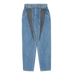 ■美品■CELINE セリーヌ デニムパンツ サイズ28（165/70A） エディ期 異素材 羊革 テーパード ジーンズ ブランド古着【中古】20260901/RB0803