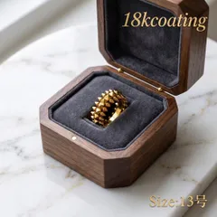 13号 スタッズ リング ゴールド 18K コーティング 指輪 ユニセックス