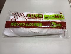 福助工業 衛生資材 ポリ手袋外エンボスRタイプ M-G 100枚 ポリ手袋 衛生用品 キッチン用品 保護手袋