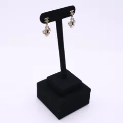 ★3日以内返品可★ 美品 CHANEL シャネル ココマーク ピアス GP - ピアス ゴールド ブラック GP レディース
