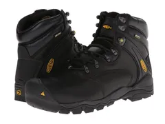 キーン メンズ シューズ ブーツ・レインブーツ Tシャツ Keen Utility Louisville 6 Steel Toe Black ブラック