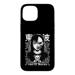【新品】 日本ホラー アニメ 漫画 Y2K 般若 鬼 仮面 少女 ゴス スマホケース iPhone 15 用