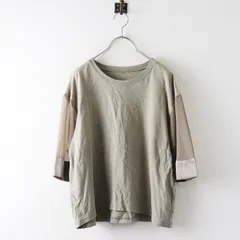今季 2026SS 定価16500円 ロイスクレヨン Lois CRAYON シフォンスリーブトップス M グレージュ／半袖 Tシャツ【2400015128849】