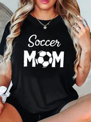 レディース サッカーTシャツ 半袖 プリント サッカーママ レディースTシャツ スポーツ観戦