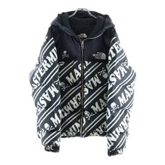 THE NORTH FACE (ザノースフェイス) 18AW ×MASTERMIND WORLD NUPTSE PUFFER JACKET マスターマインド ワールド ヌプシ ロゴ プリント パファー ダウンジャケット ブラック NF0A3V8F
