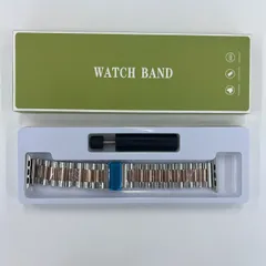 Apple Watch メタルバンド シルバー×ローズゴールド 調整工具付き ①