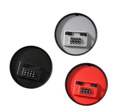丸型 シェアキーボックス 鍵の管理 貴重品 ボックス 4桁ダイヤル式 固定型 キー暗証番号型 事務所 工場 共有 合鍵 倉庫 オフィス カードキー対応 壁掛け dar-marukeybox