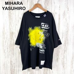 MAISON MIHARA YASUHIRO Printed Tee メゾンミハラヤスヒロ スマイル プリント Tシャツ ブラック