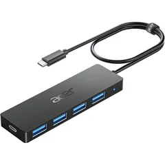 【新品】 Acer USB C ハブ【USB 3.0 4ポート】超薄型 Type-C USB ハブ 5Gbps 高速転送 USB 延長ケーブル付き ポータブル ハブ Acer ノートパソコン MacBook Pro/Air iPhone 17/16/15 Pr