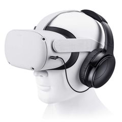 SARLAR VRゲーミングヘッドフォン Oculus Quest 2ヘッドセット用 VR浸入を増加 カスタム長さケーブル 最適化されたゲームオーディオドライバー メモリープロテインイヤーパッド ノイズアイソレーション その他のアクセサリー