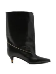 VERSACE GIANNI LEATHER HEEL BOOTS 送料無料