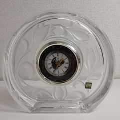 HOYA CRYSTAL　ホヤ クリスタル　ガラス製　置時計　水晶電子時計　世界時間　★L2684