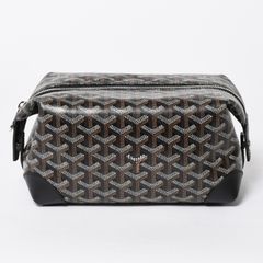 新品同様品 GOYARD ゴヤール ボウリング25 トイレタリーバッグ クラッチバッグ BOWLIN025TY01CL01P PVC レザー ブラック 中古 4a007437