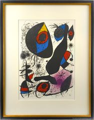 ジョアン・ミロ、赤い太陽、希少画集画、新品額装付 ジョアン・ミロ、赤い太陽、希少画集画、新品額装付 - メルカリ