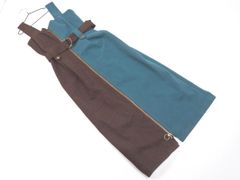 REDYAZEL レディアゼル ツートン ベルト付き ジャンパー スカート sizeM/ブラウンxブルーグリーン ◇■ レディース
