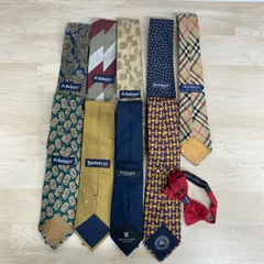 現状品 まとめて10点セット バーバリー/Burberrys ブラックレーベル ネクタイ 蝶ネクタイ ノバチェック/ホースロゴ/ドット/総柄[OV00174]